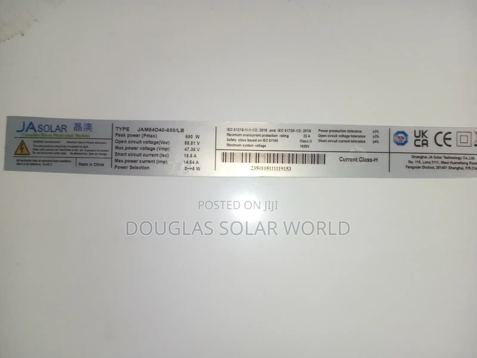 JA Solar 680W Monocrystalline Solar Panel