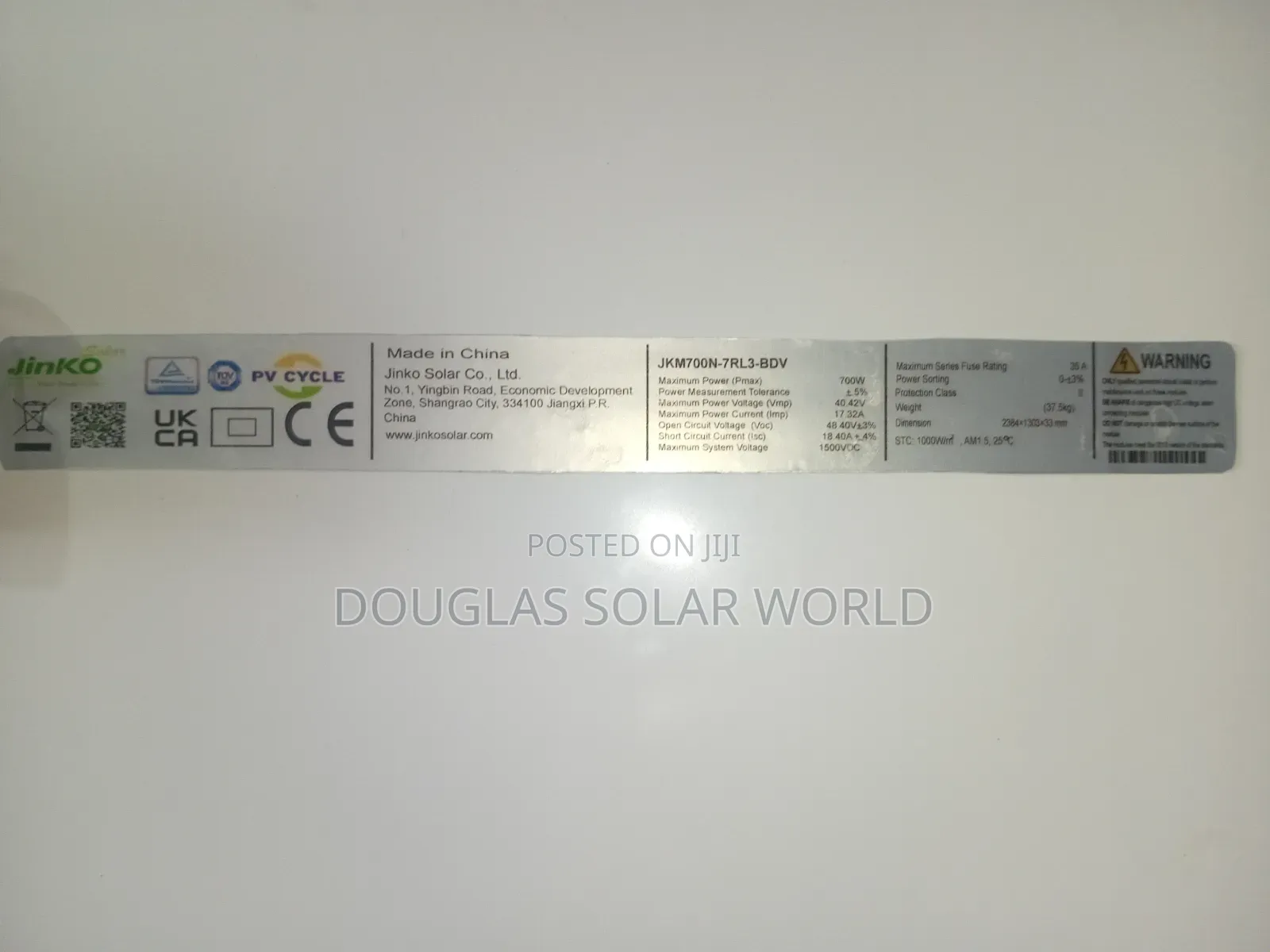 Jinko 700W Monocrystalline Solar Panel