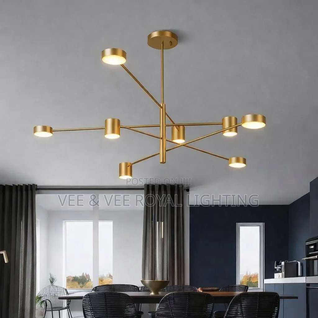 Modern 8-Head LED Ceiling Chandelier -for Living Room, Bedroom, Dining