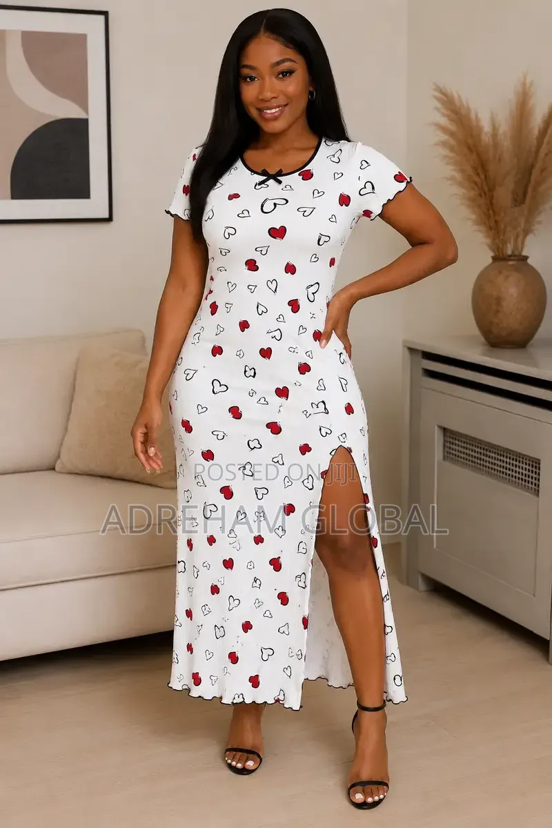Quality Sexy Night Gown With G String Pant(spandex Material)l, Xl, XXL