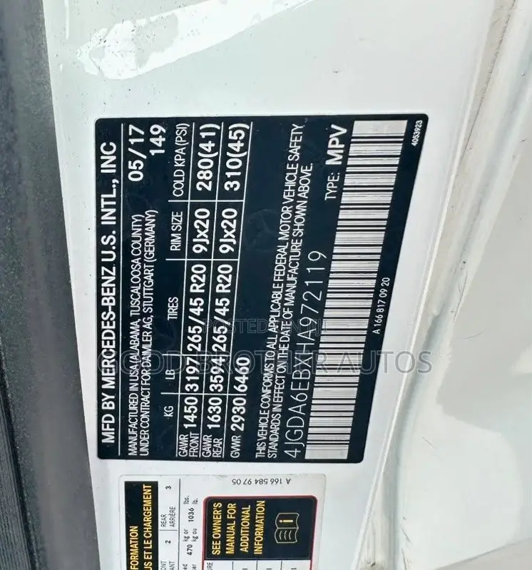 Mercedes-Benz GLE-Class 2017 White
