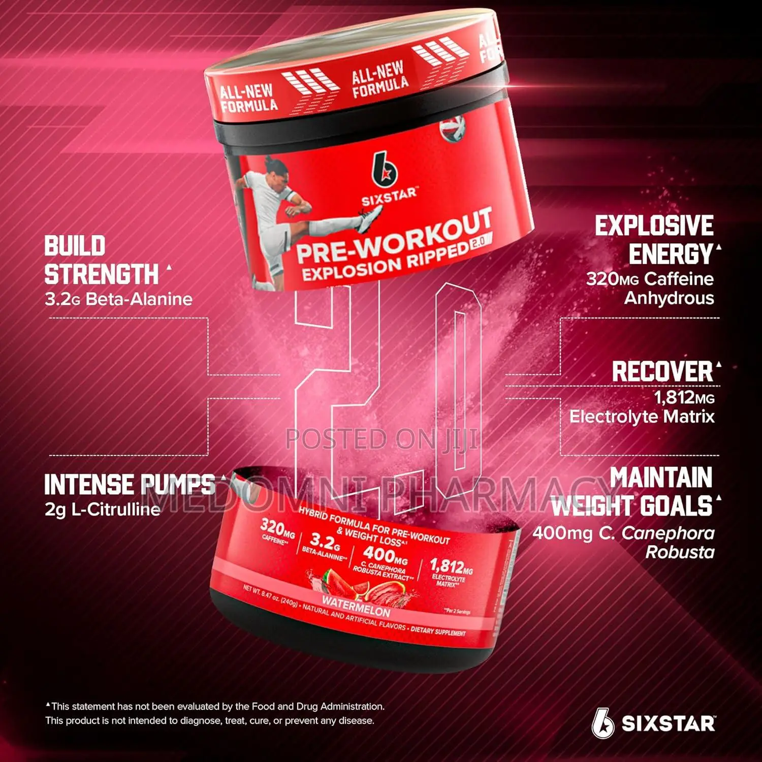 Six Star Pro Nutrition Pre-Workout Explosion 30 Servings
