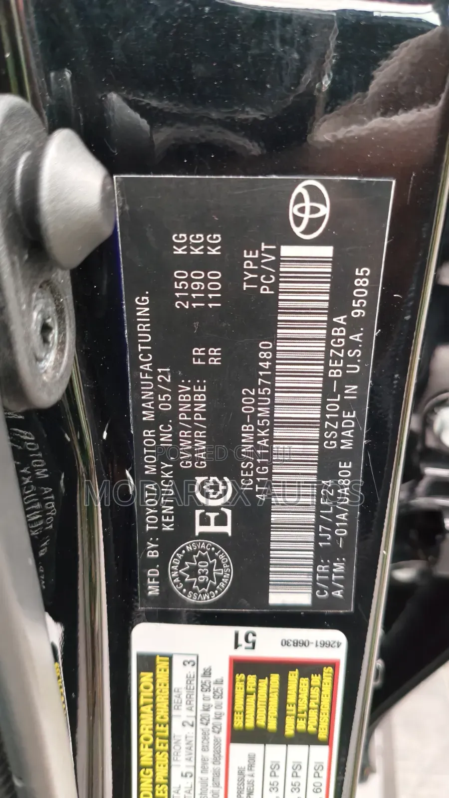 Toyota Camry LE 2021 Black