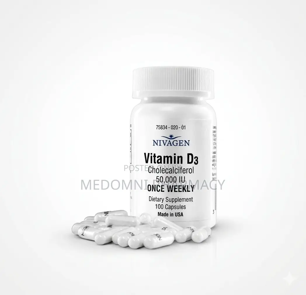 Nivagen Weekly-D Vitamin D3 50,000 IU High-Potency Softgels