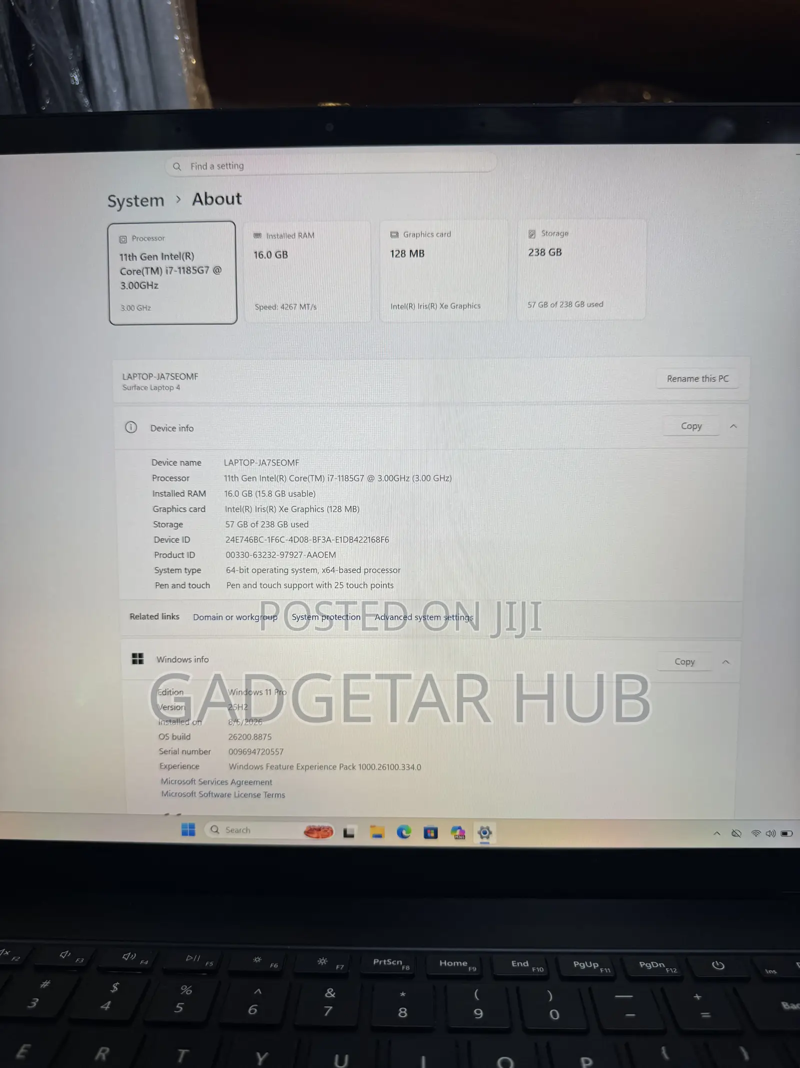 Laptop Microsoft Surface Laptop 4 16GB Intel Core i7 SSD 256GB