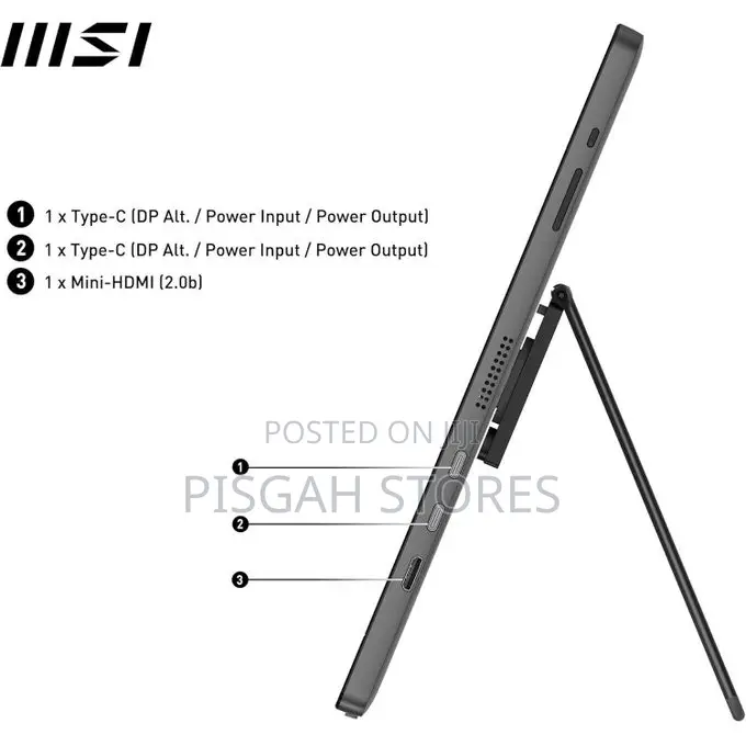 Msi Pro MP161 E2 Portable Monitor, 15.6" FHD IPS 1080p, USB Type-C