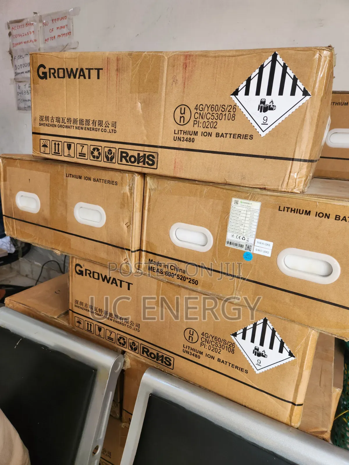 5.12kwh 51.2v 100ah Growatt Lithium Ion Batteries