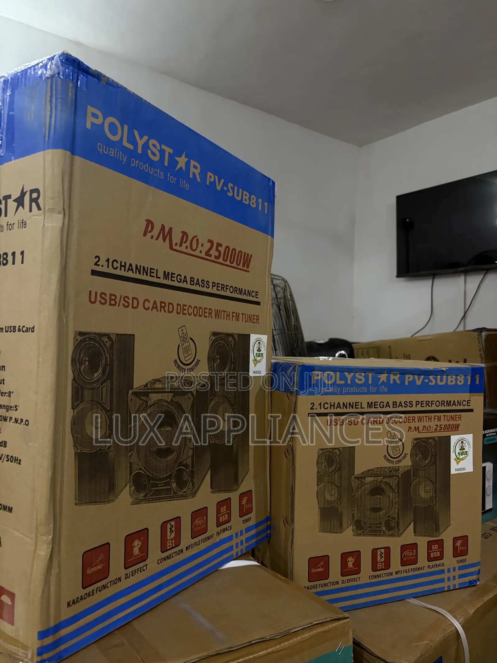 Polystar PV-SUB811 HiFi Home Theater With 8-Inch Woofer