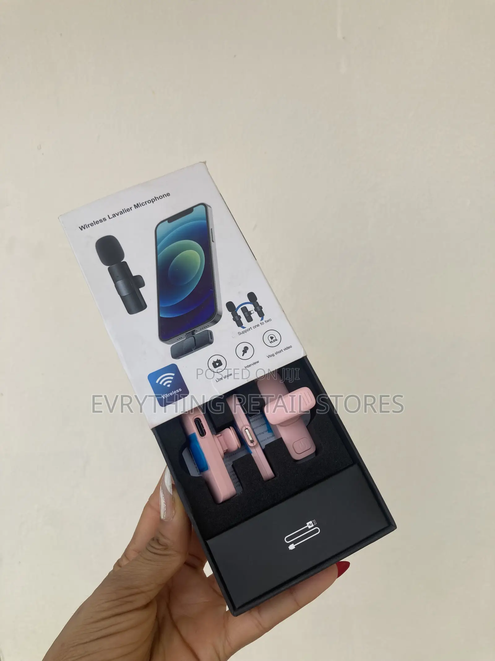Pink Wireless Lapel Microphone in Lagos | Portable Lavalier Mic