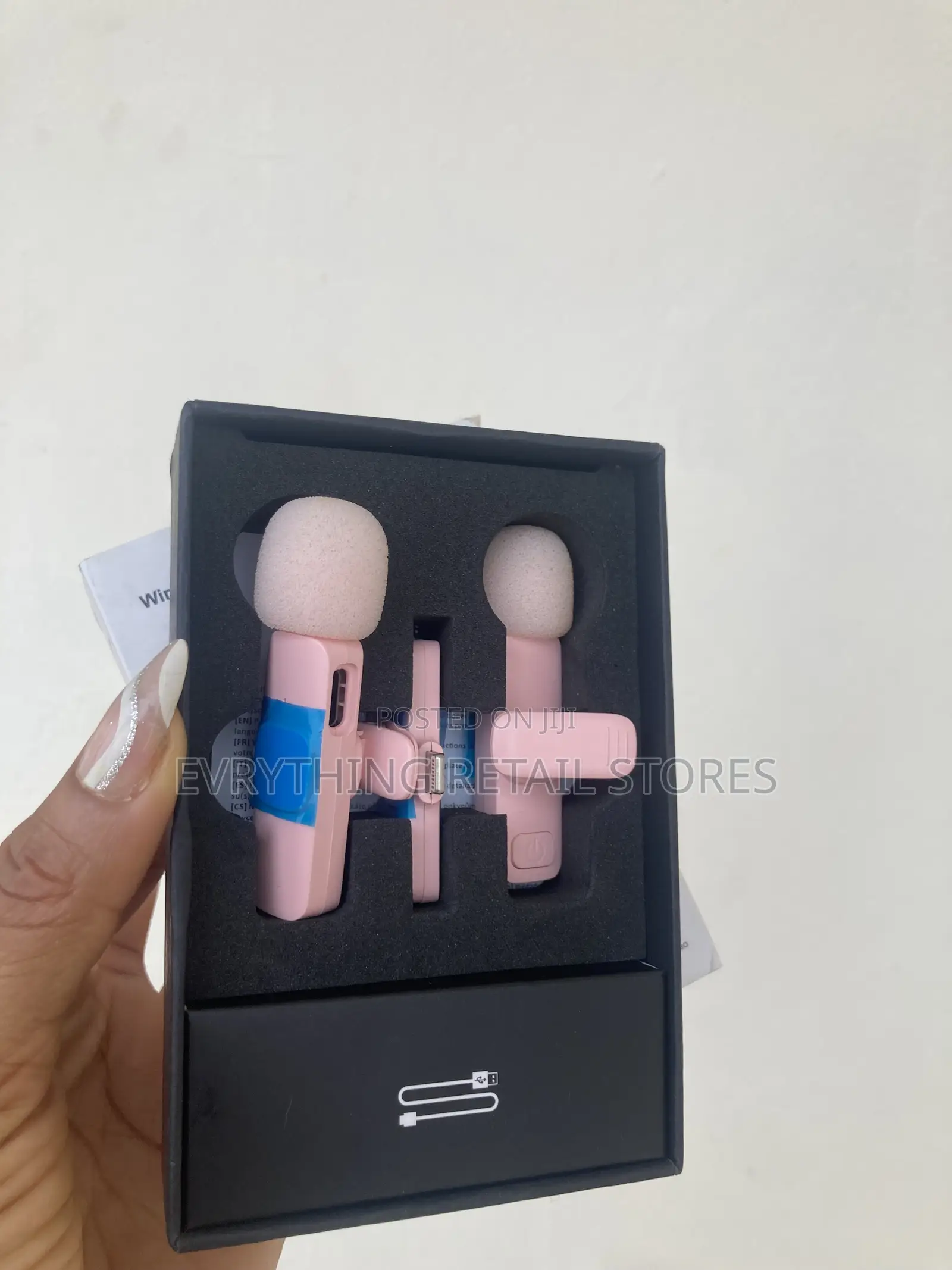 Pink Wireless Lapel Microphone in Lagos | Portable Lavalier Mic