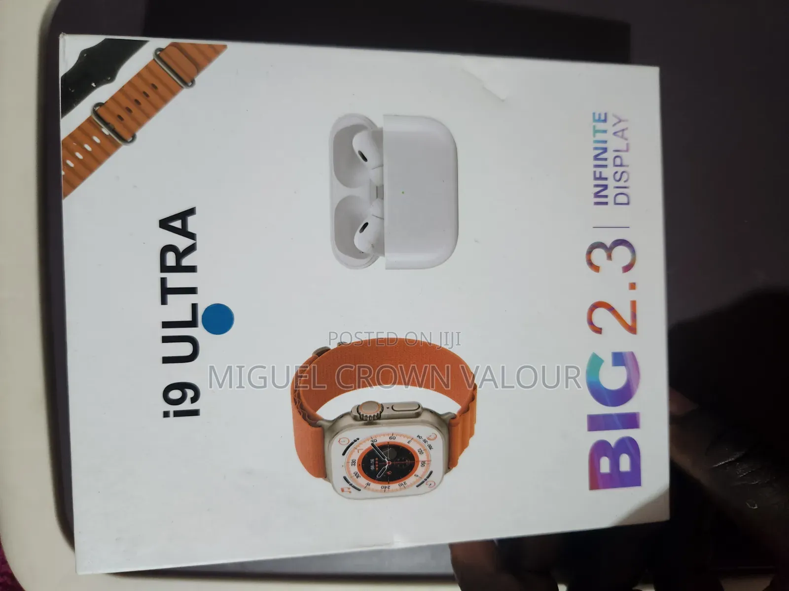 I9 Ultra Smart Watch (Full Bundle) - 2 Straps + Airpod
