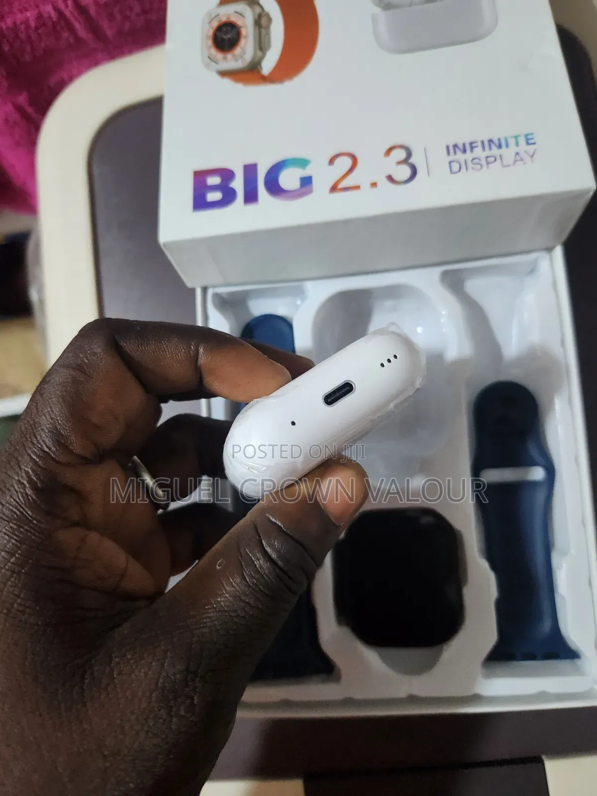 I9 Ultra Smart Watch (Full Bundle) - 2 Straps + Airpod