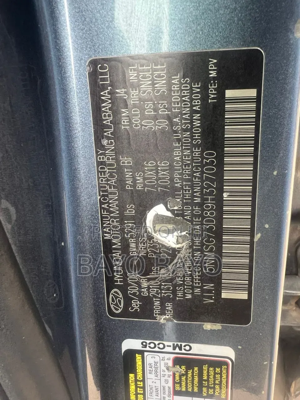 Hyundai Santa Fe 2009 Blue