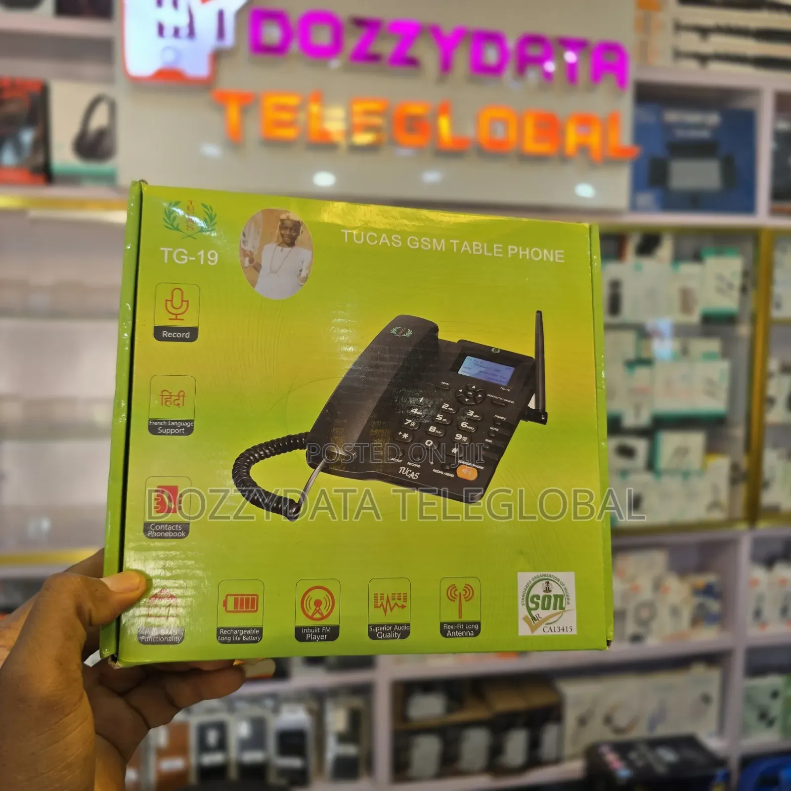 Tucas GSM Table Phone (Model TG-19) Desktop Landline-Style Phone