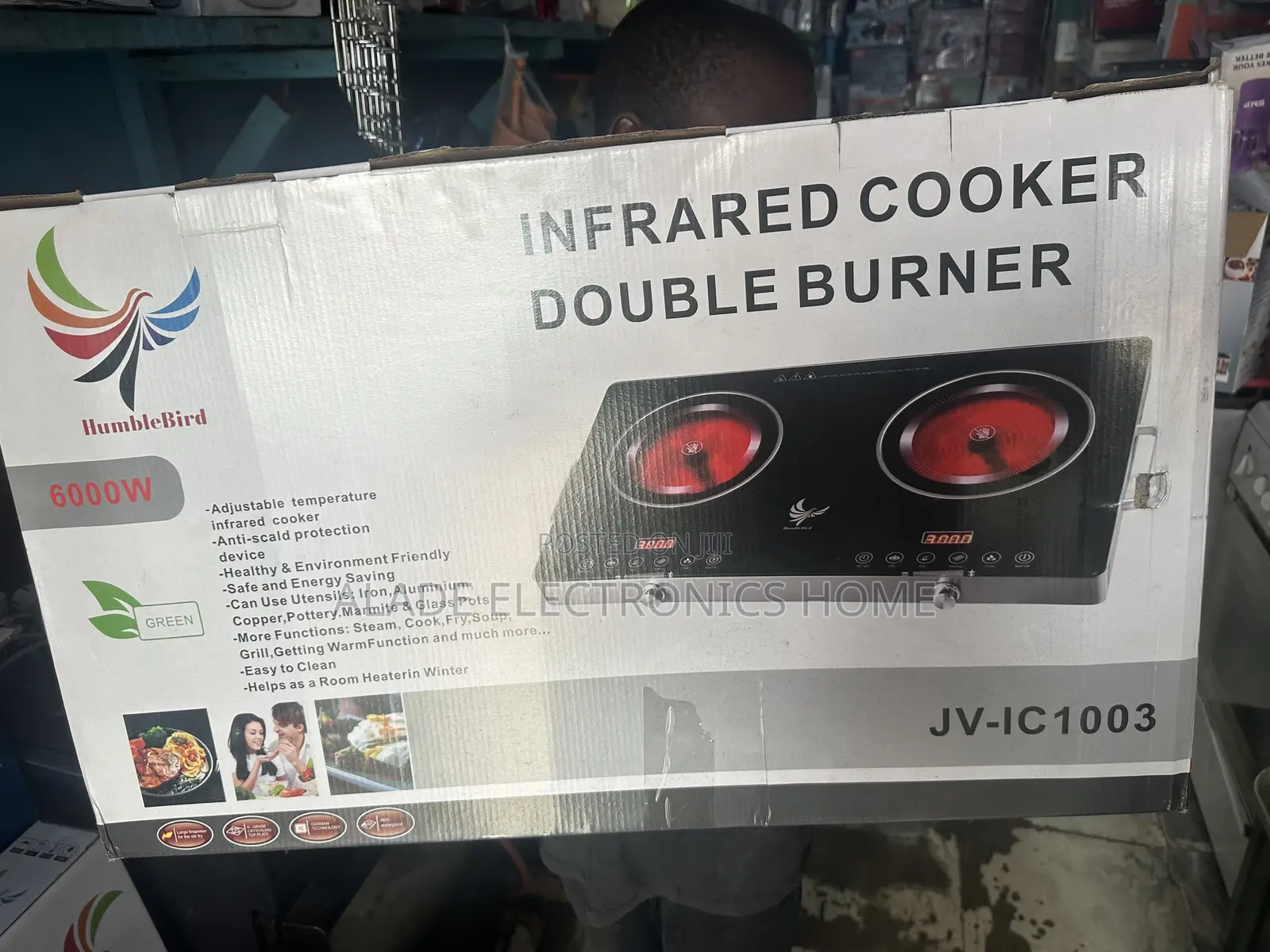 Double Burner Infrared Cooker/Hot Plate. (Low Light Usage)