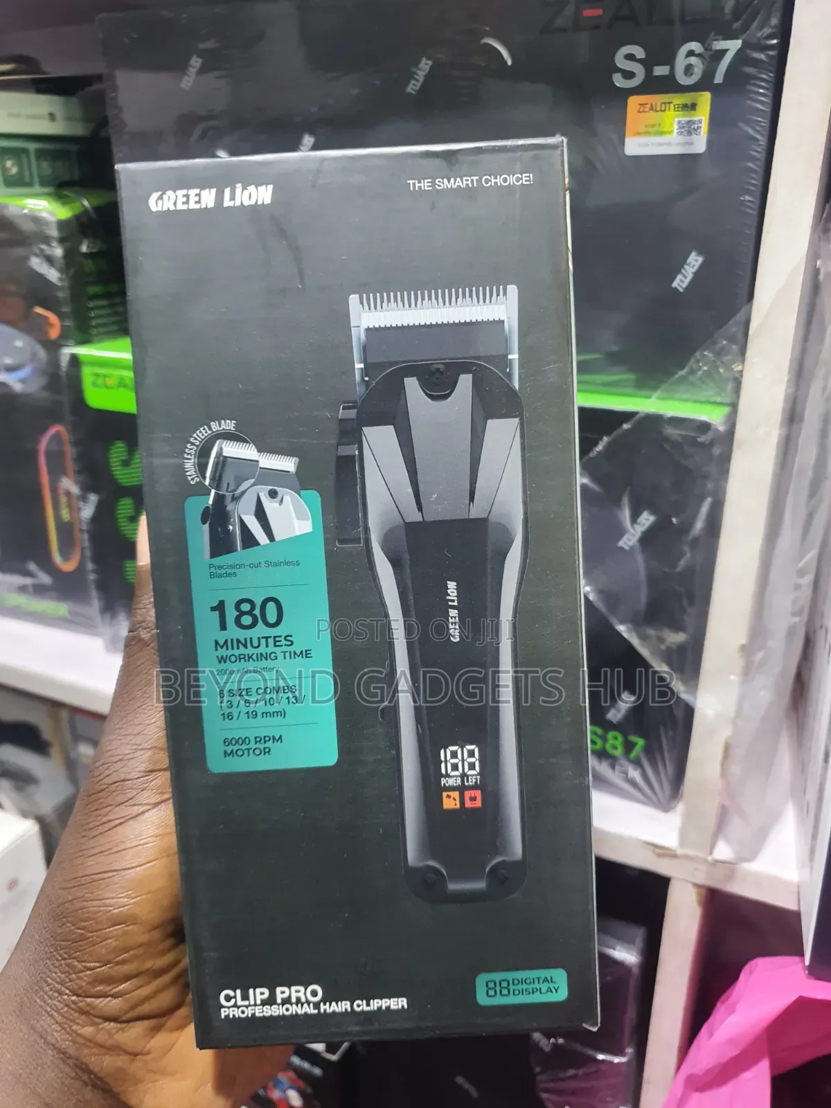 Green Lion Clip Pro Professional Hair Clipper - 2000mAh