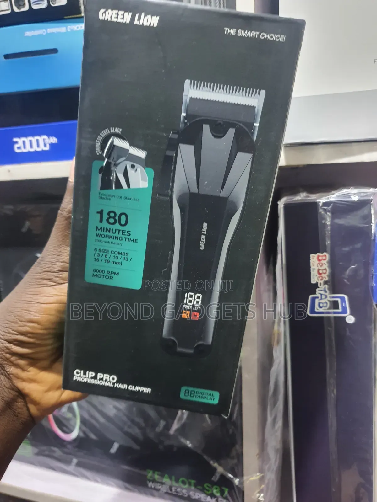 Green Lion Clip Pro Professional Hair Clipper - 2000mAh