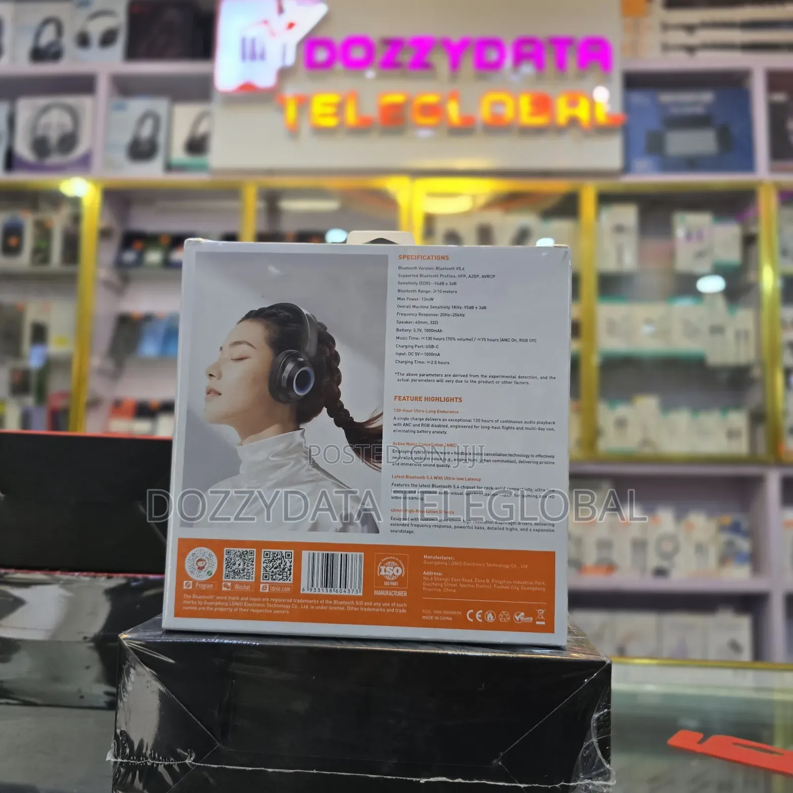 LDNIO H01 on-Ear Wireless Headphones Active Noise Cancellation (ANC).