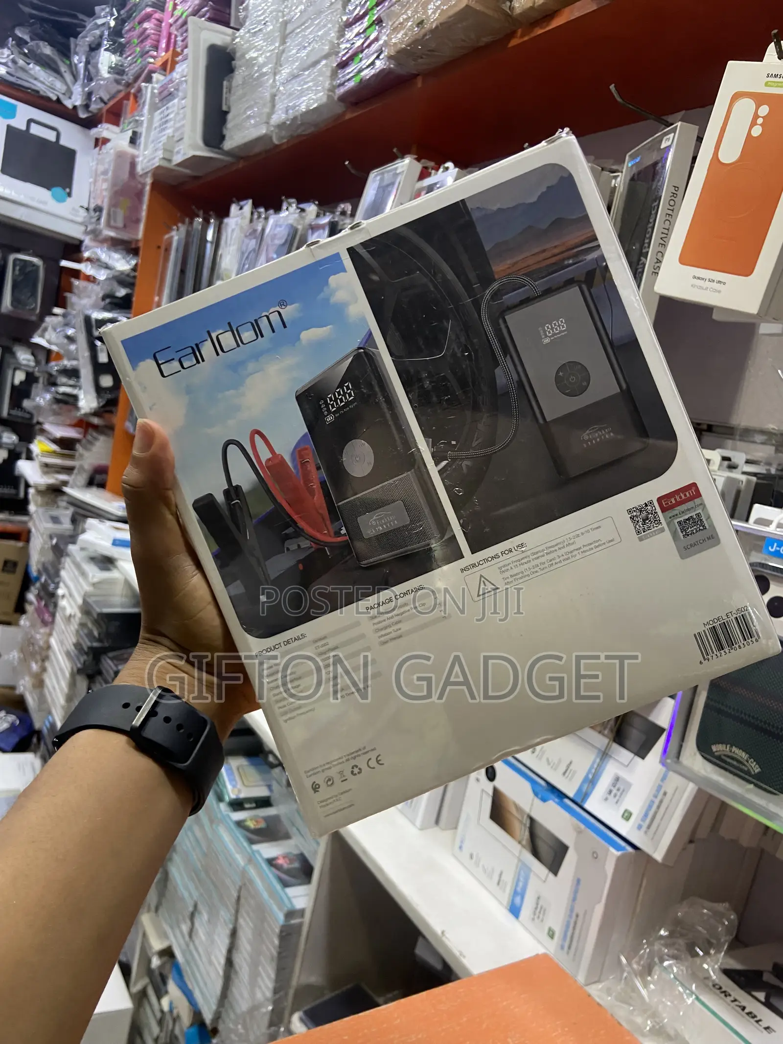 Earldom JS02 2-in-1 Car Jump Starter & Portable Air Pump (15000mAh)
