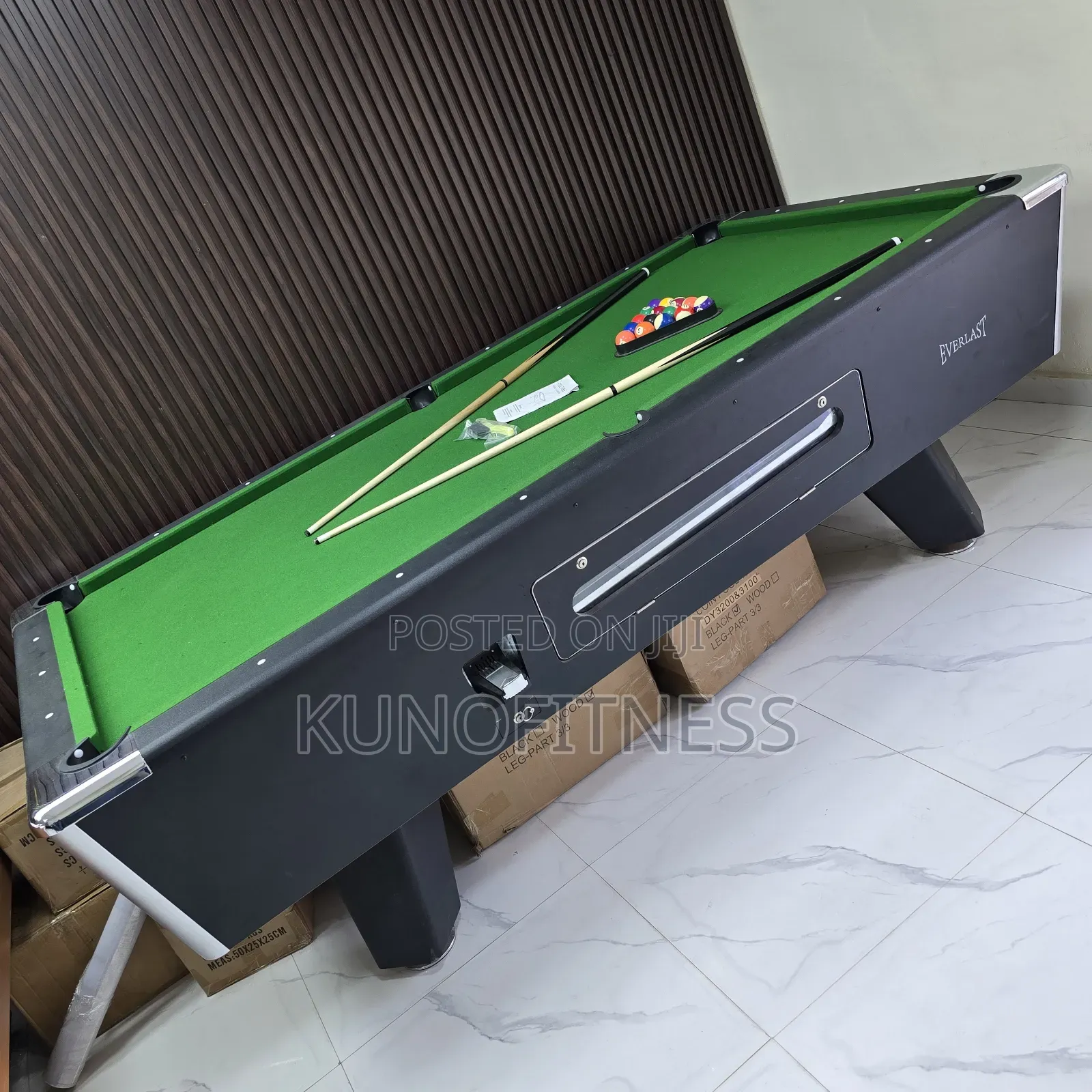 7ft & 8ft Imported Marble-Top Coin-Operated Pool Table Full Accessorie