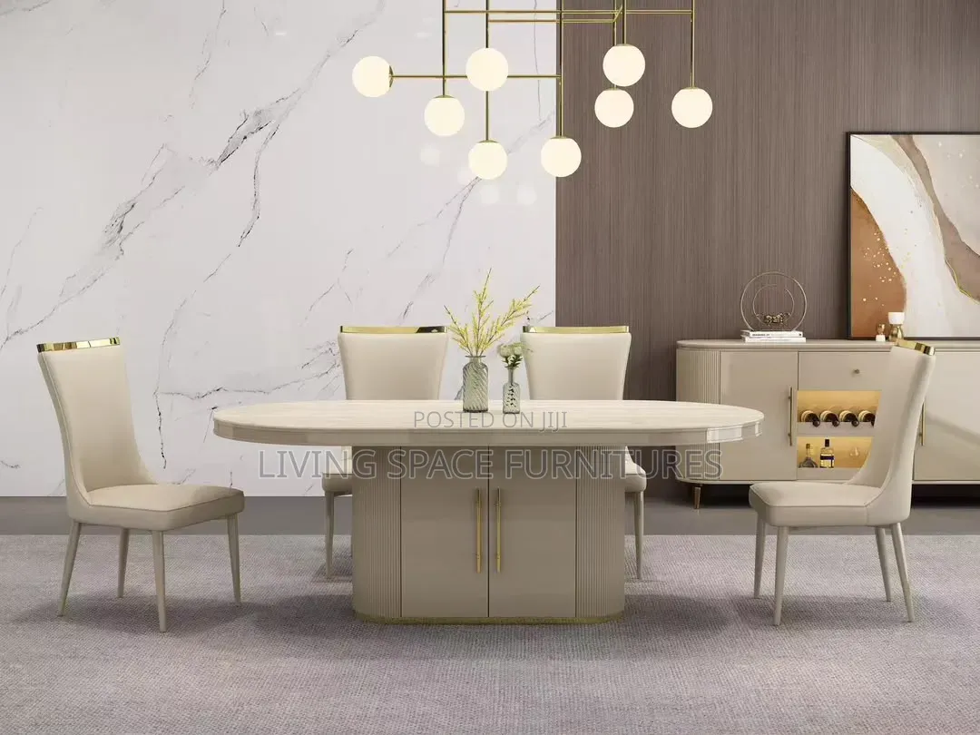 Contemporary Glass Top Dining Set by 6-Seaters