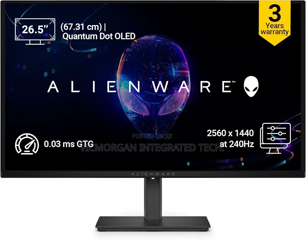 Alienware AW2726DM (Smartchoice) 26.5" QD OLED Monitor|99% DCI-P3