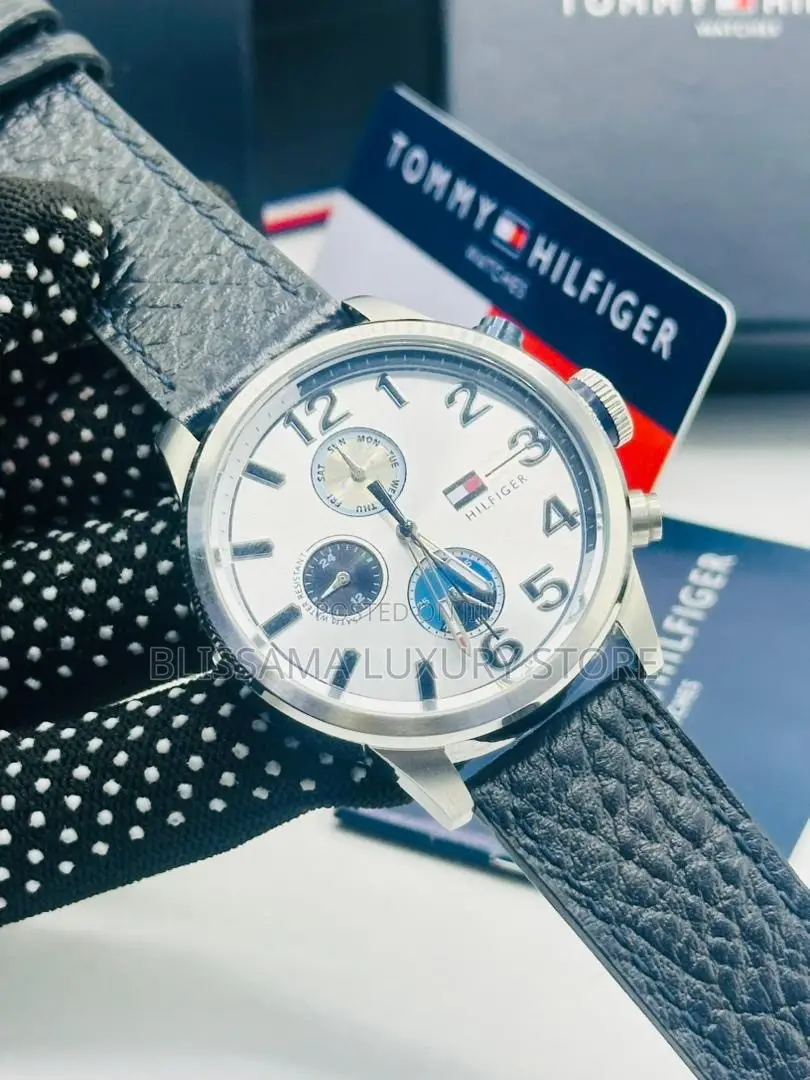 Tommy Hilfiger Premium Luxury Men Leather Wristwatch –Stylish, Durable