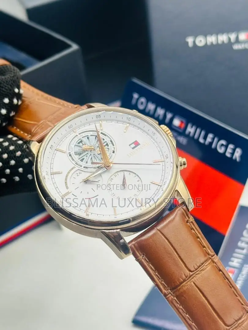 Tommy Hilfiger Premium Luxury Men Leather Wristwatch –Stylish, Durable