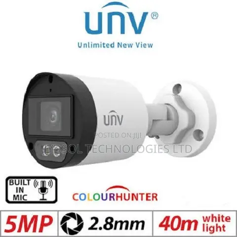 Uniview 5MP ColorHunter, Bullet, LED,built-in Mic - UAC-B125-AF28M-W