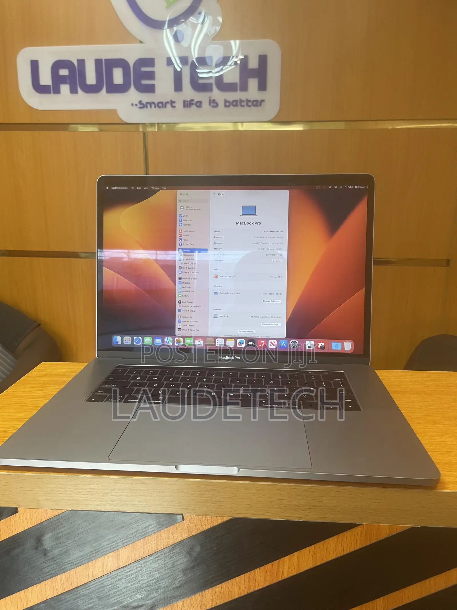 Laptop Apple MacBook Pro 2017 16GB Intel Core i7 SSD 512GB