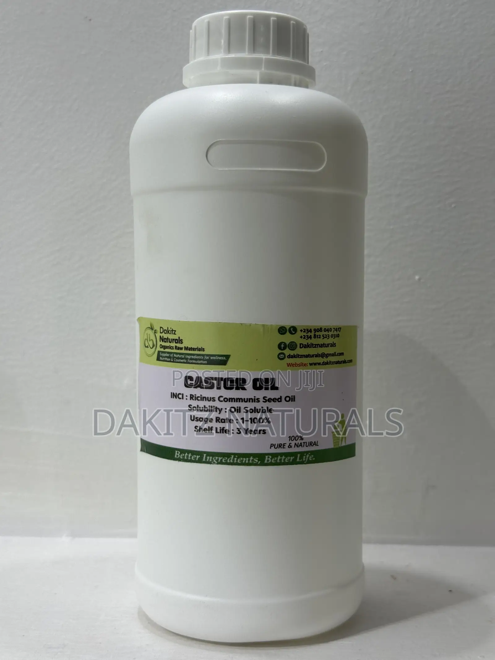 Hexane Free Coldpressed Castor Oil 1liter