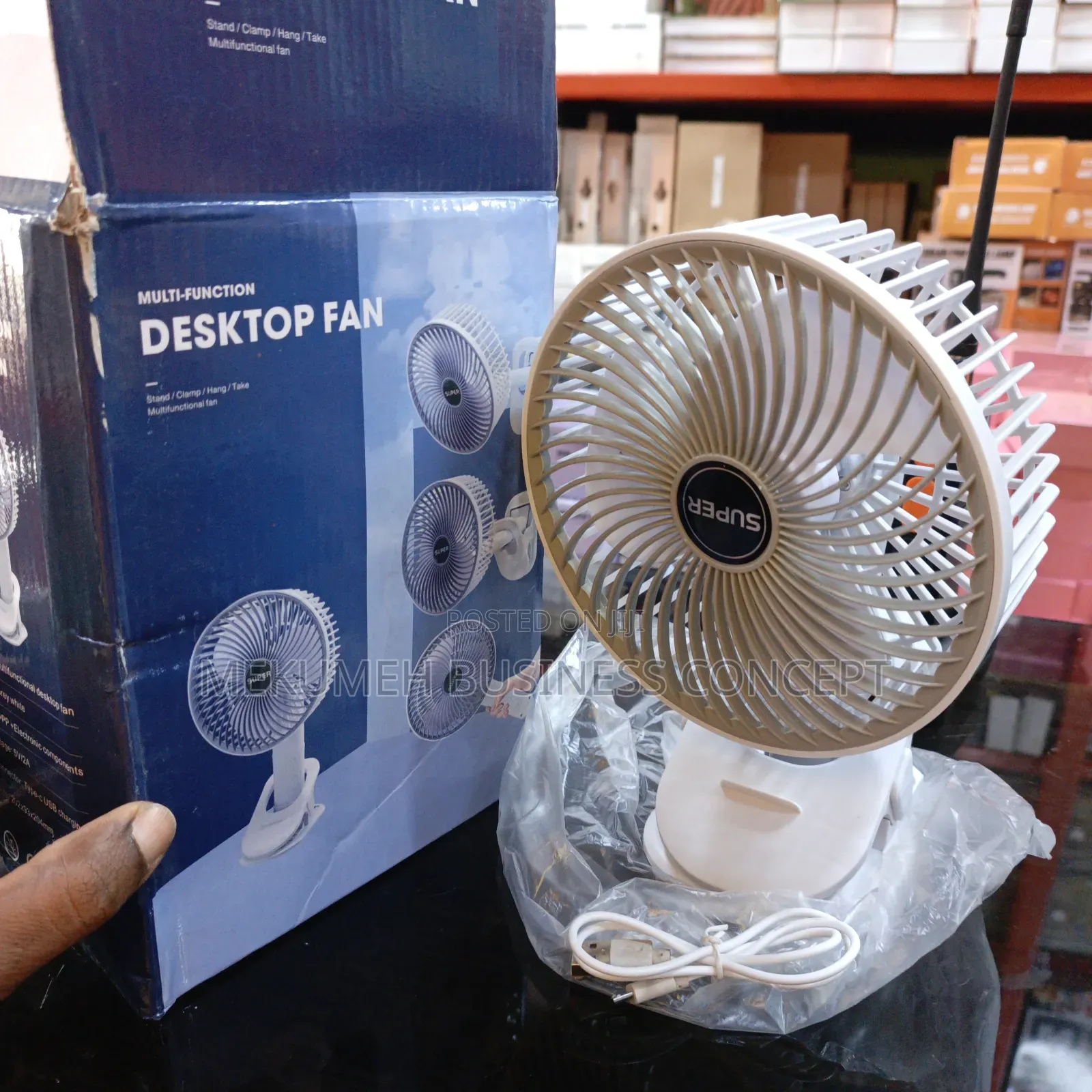 Multi-Function Rechargeable Desktop Clip Fan