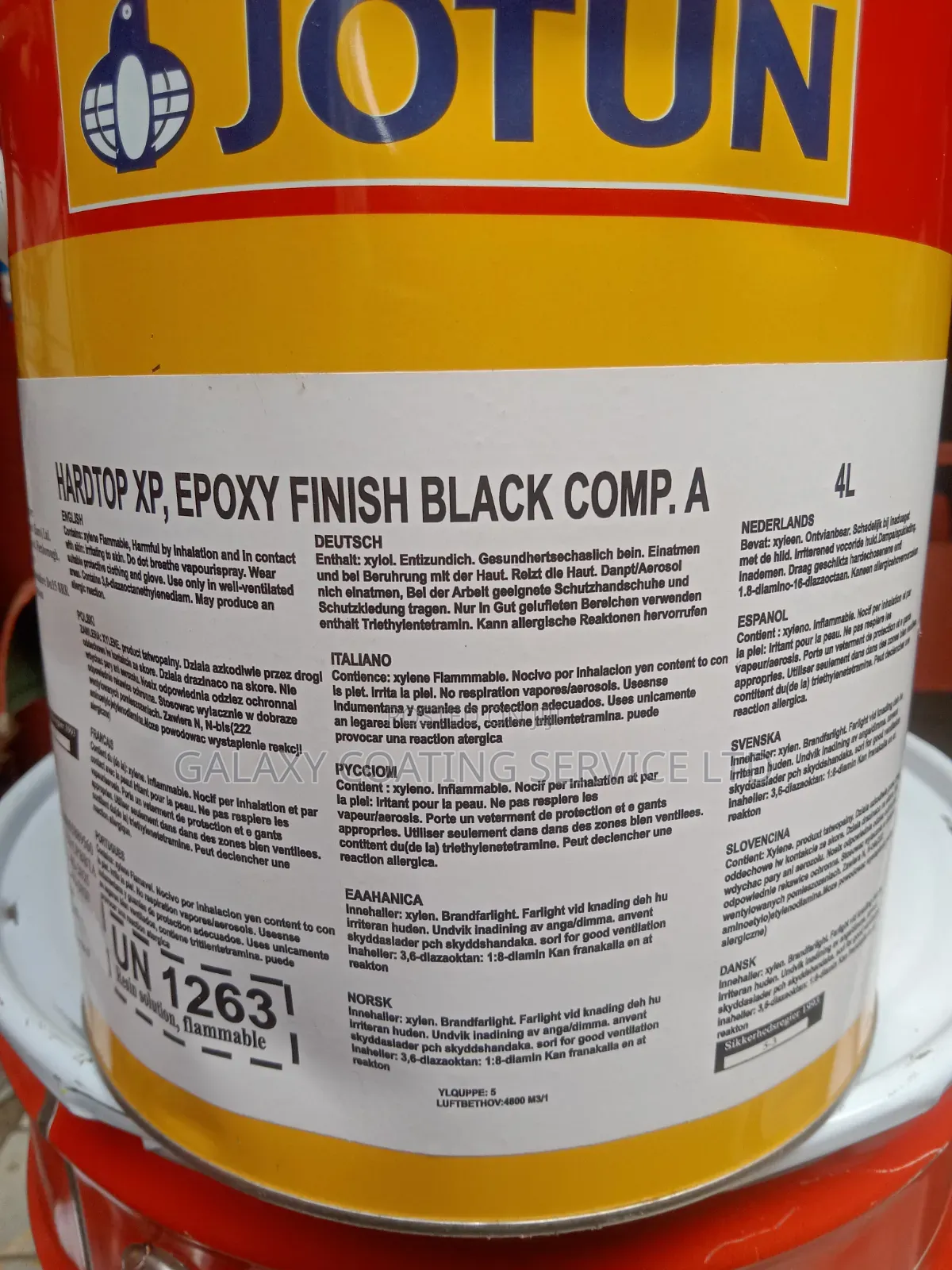 Hardtop XP, Polyurethane Finish Black a and B Comp.
