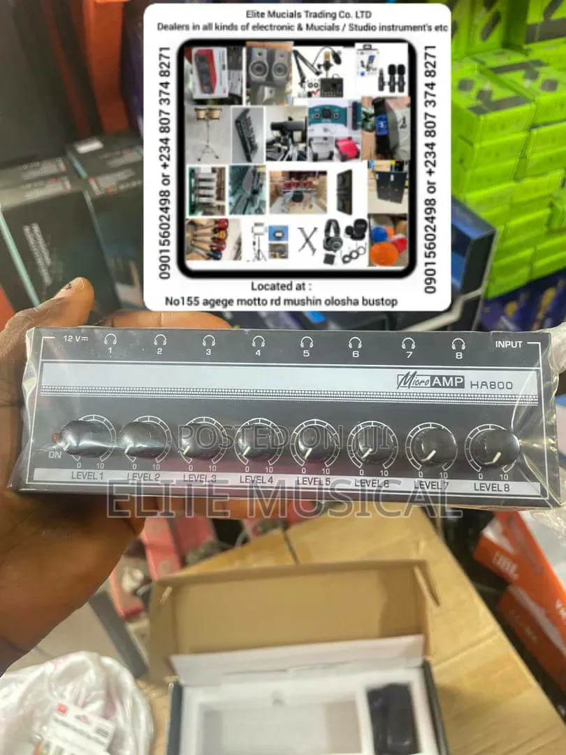 HA800 8-Channel Headphone Amplifier