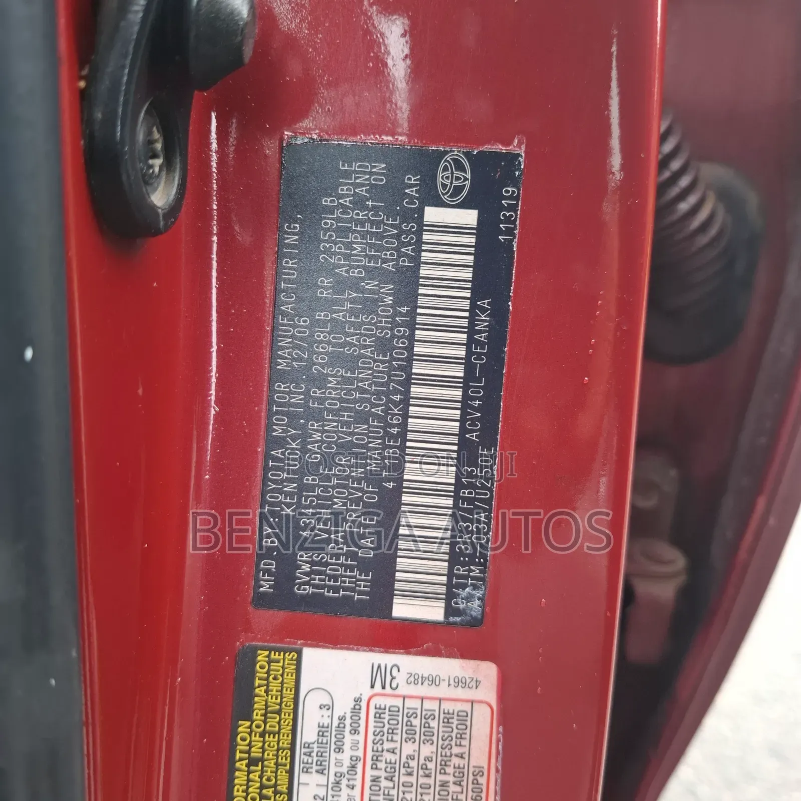 Toyota Camry 2008 Red