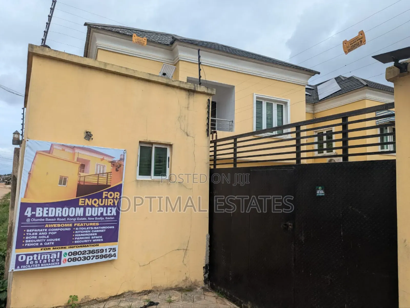 Furnished 4bdrm Duplex in Optimal Estates, Bodija for sale
