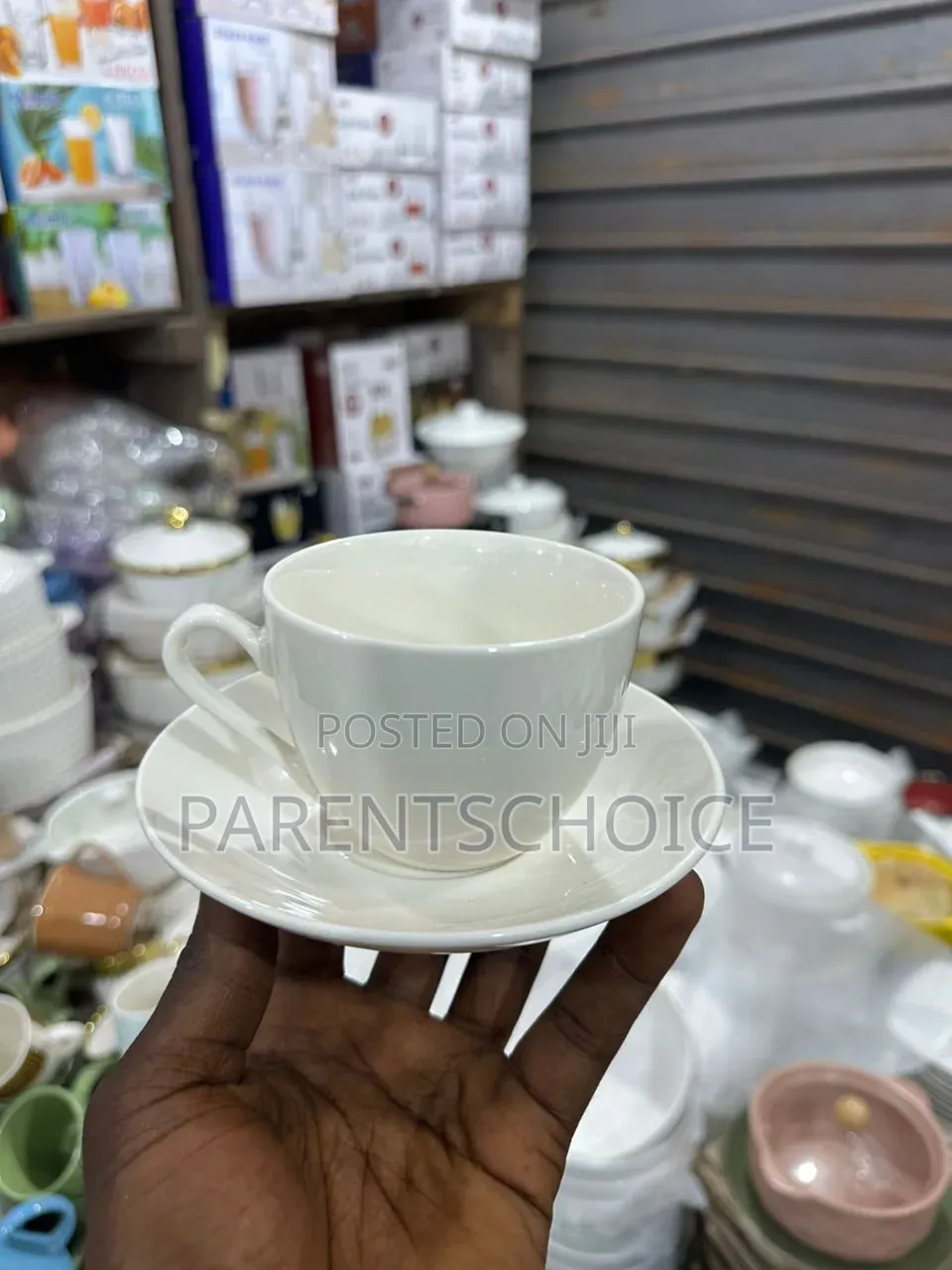 Tea Cups and Saucers Breakable (6 Cups, 6 Saucers) White