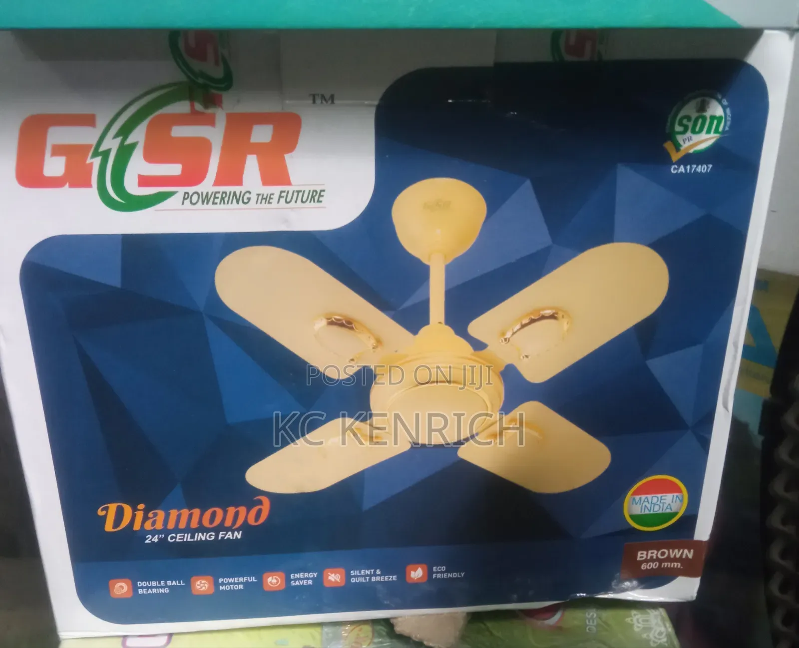 GSR 24inch Short Blade (4) Ceiling Fan, Made in India