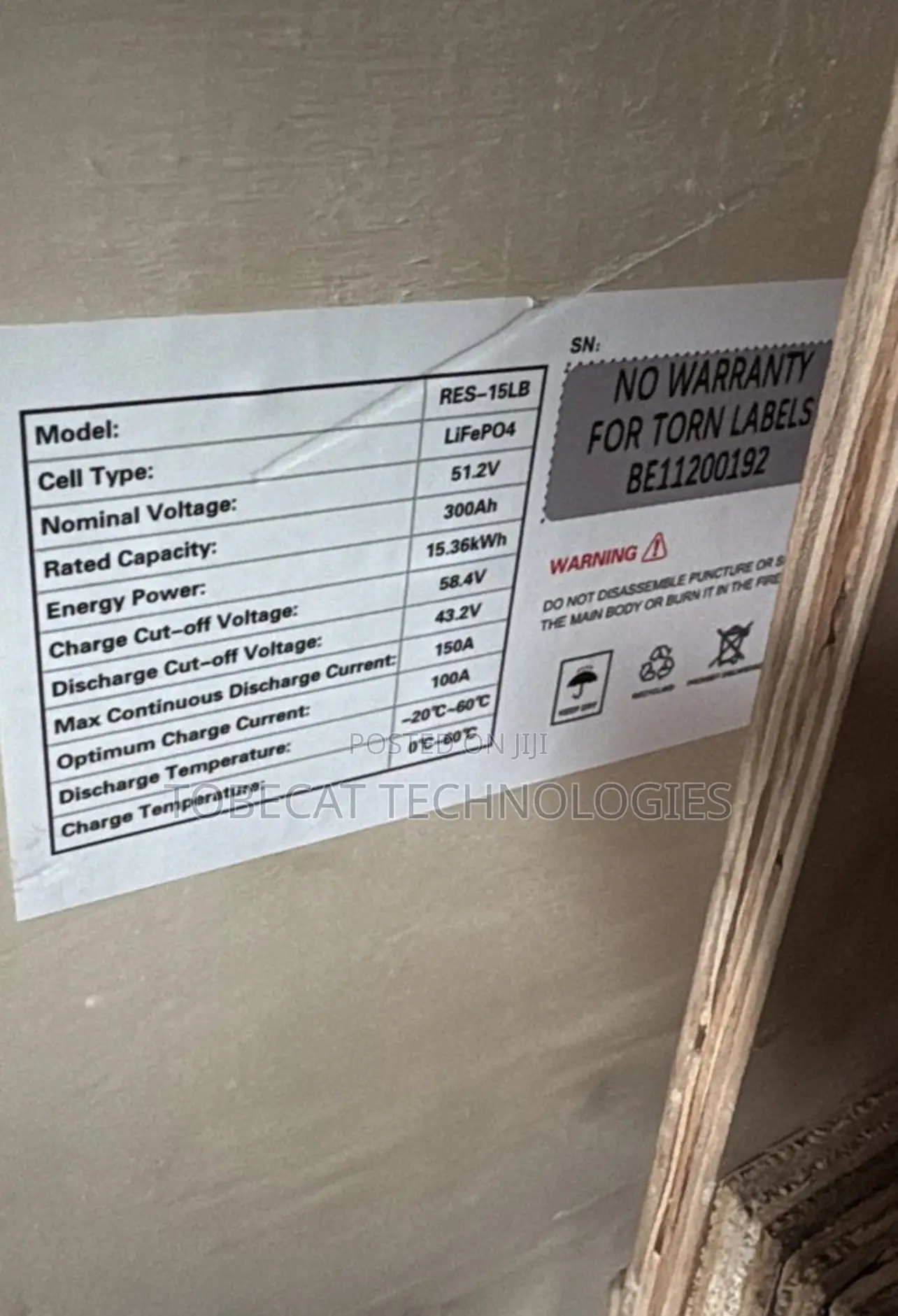 15KWH 48V Hyper Power Lithium Battery