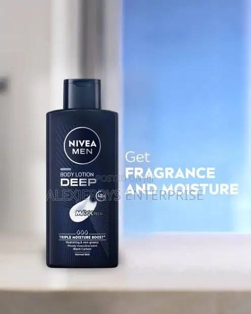 NIVEA MEN Deep Body Lotion – 48H Moisture & Triple Moisture Boost