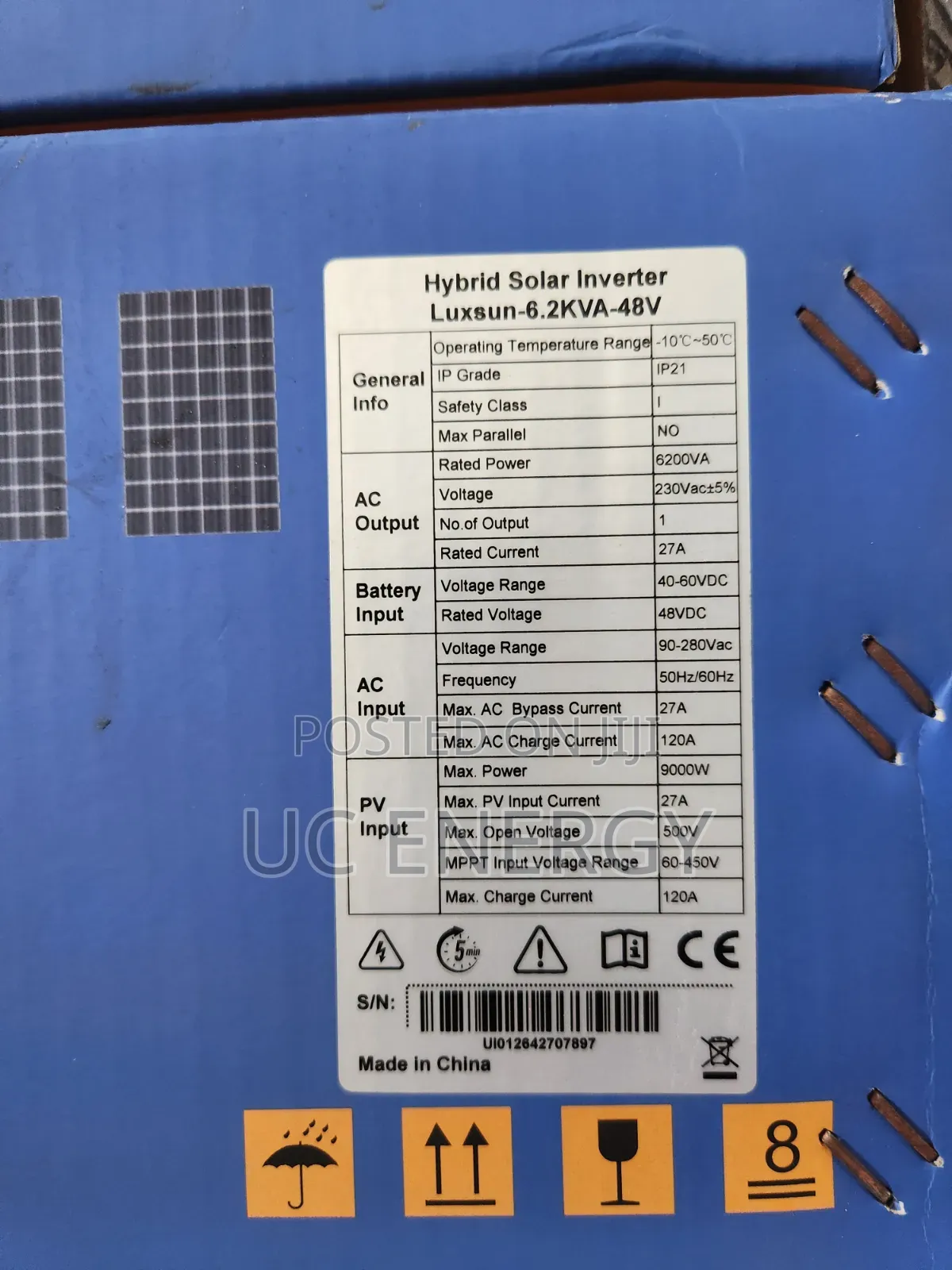 6.2kva 48v Luxsun Solar Inverter Hybrid