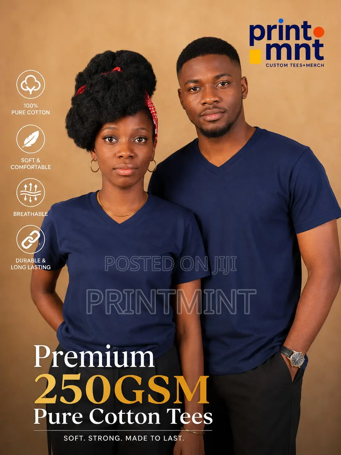 Premium Custom T-Shirts | 250GSM | All Sizes | 14 Colours