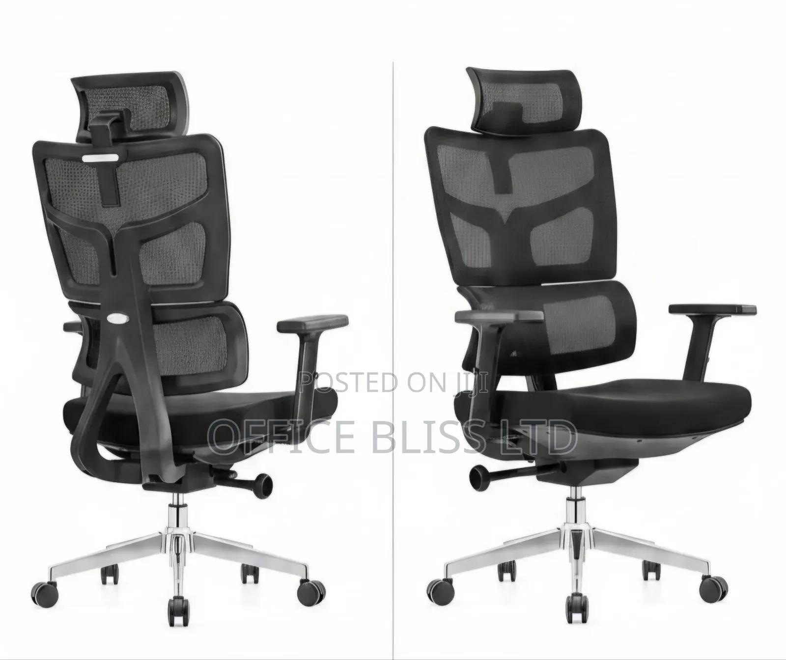 Ergonomic Home & Office Chair for Extra Comfort - FULL BLACK
