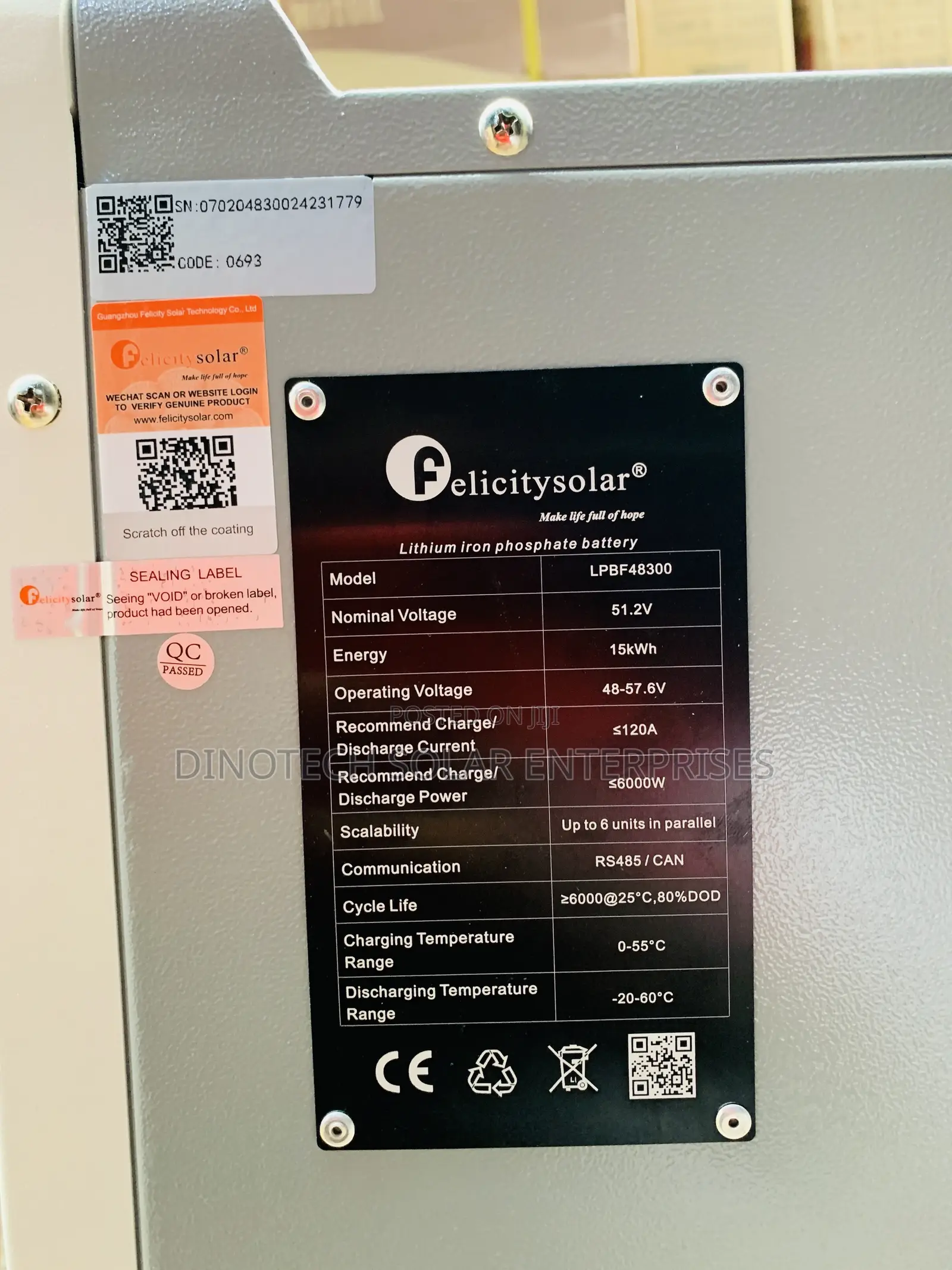 Felicity 15kwh 48v Solar Lithium Battery