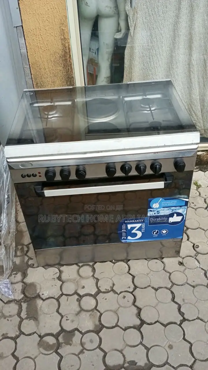 Italian 60x80 Gas & Electric Cooker – 6 Burners, Oven & Grill