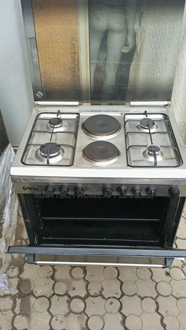 Italian 60x80 Gas & Electric Cooker – 6 Burners, Oven & Grill