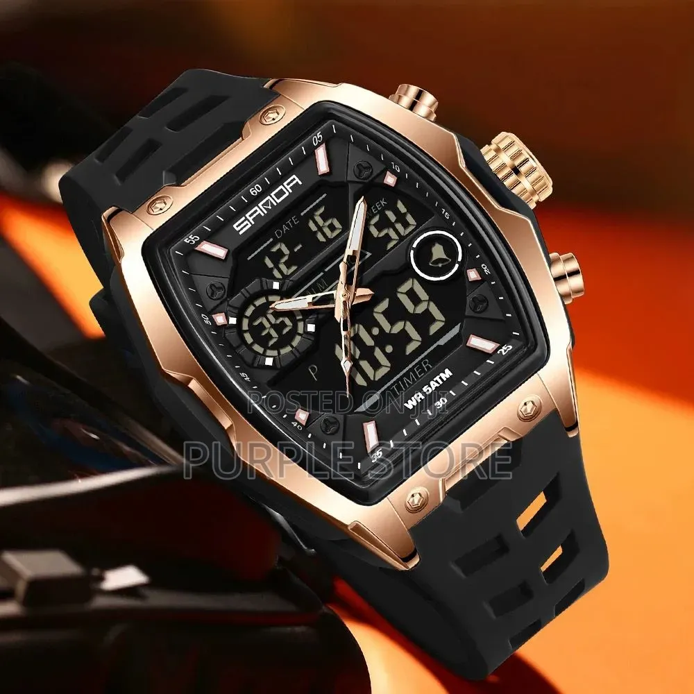 Sanda Digital and Analog Men's Wristwatch