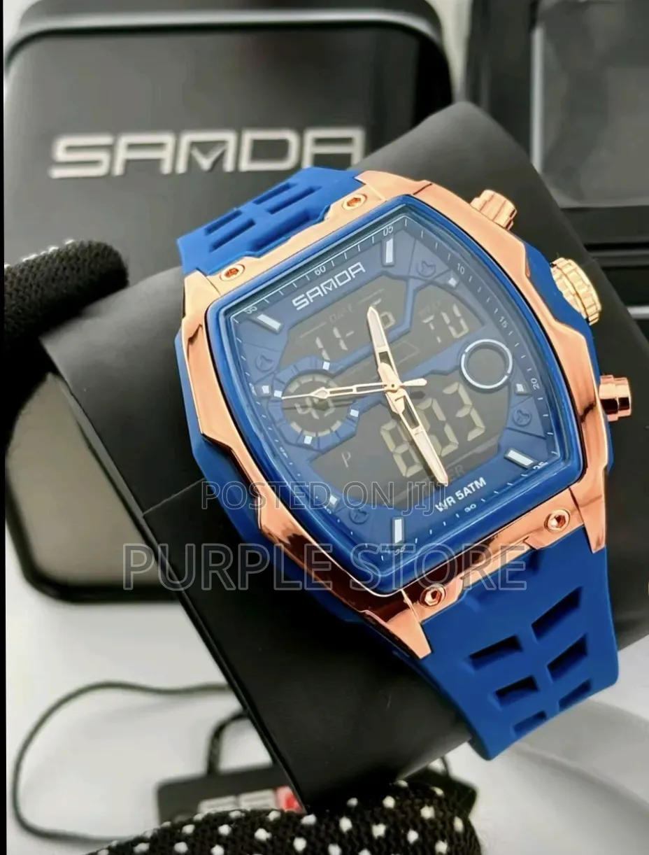 Sanda Digital and Analog Men's Wristwatch