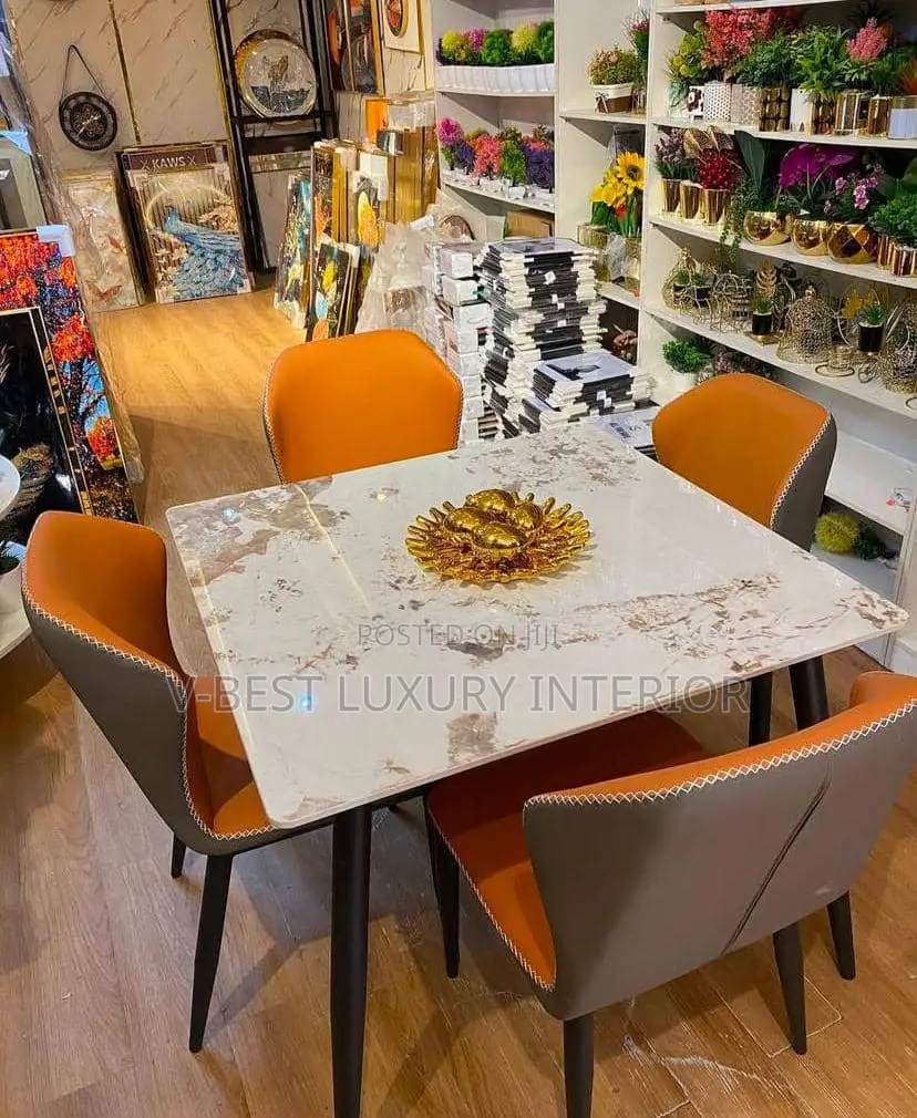4-Seater Marble Top Dining Set , Strong, Original