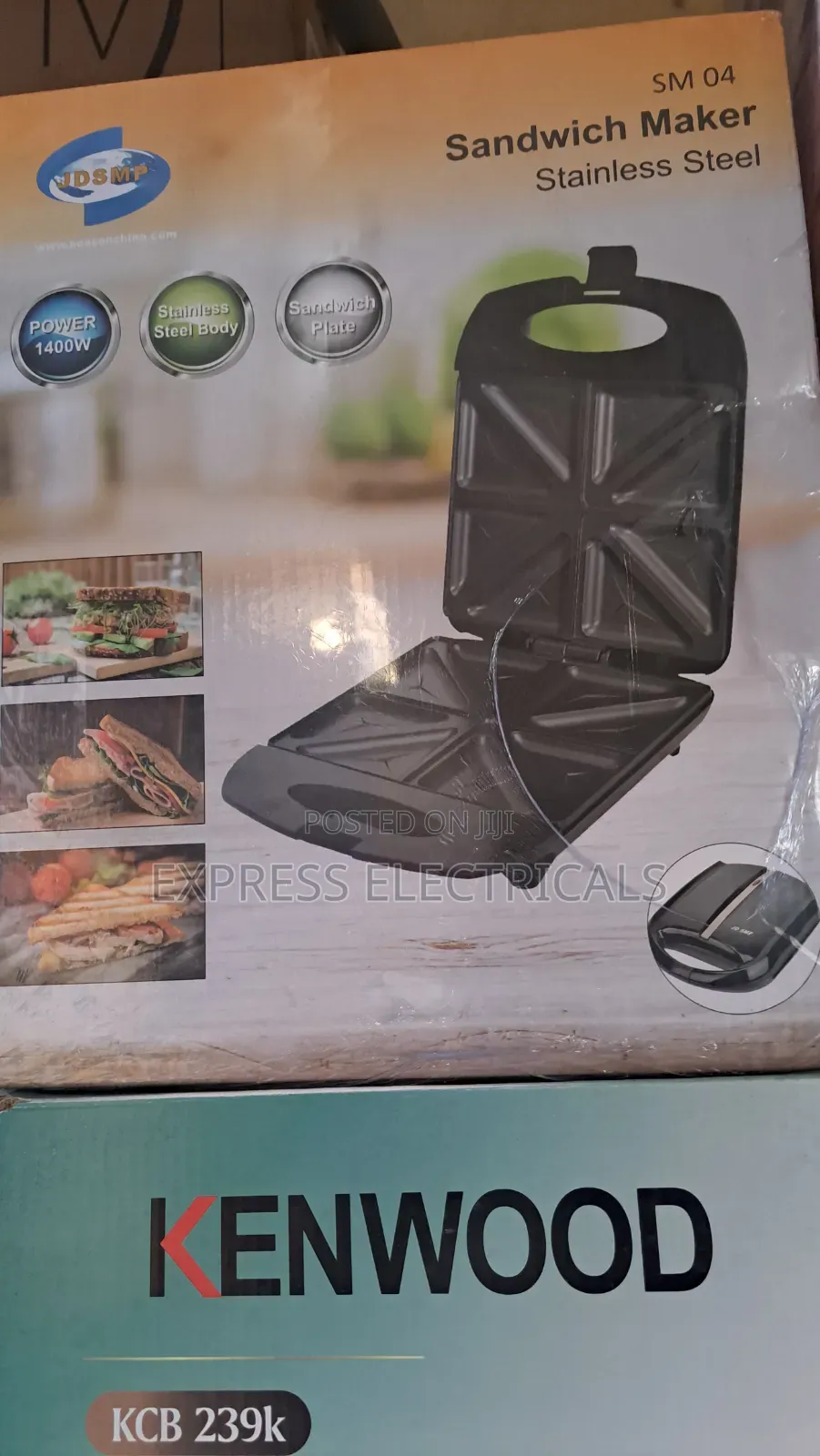 Brand New JDSMP 2-Slice Sandwich Maker Sm-11 - 700-800w Non-Stick